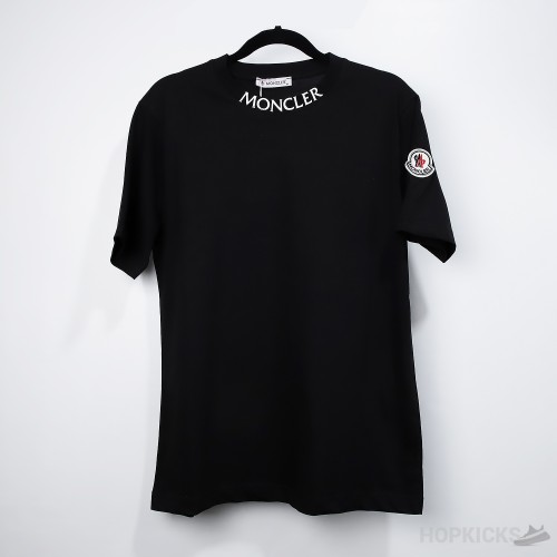 Moncler Collar Logo Black T-Shirt
